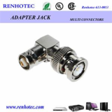 90 degree RF connector F jack compression